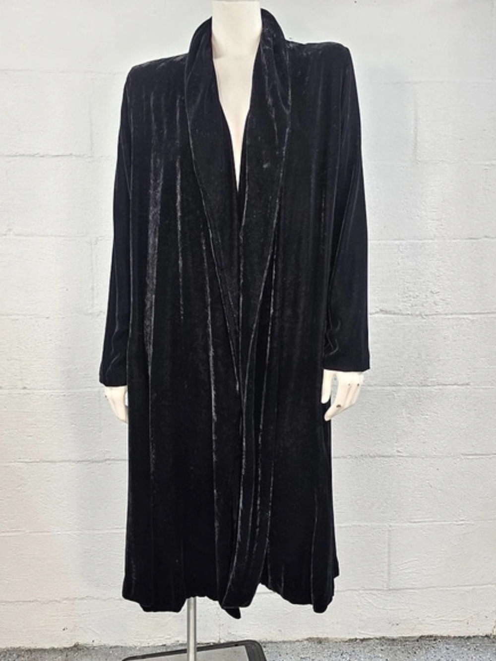 Eileen Fisher Black Long Open Front Shrug
